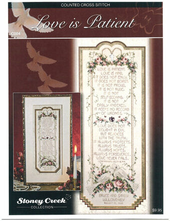 Love is Patient counted cross stitch chart