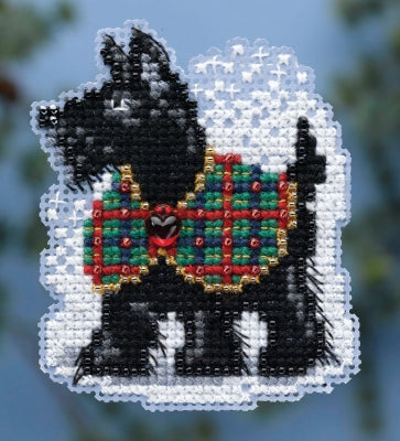 Winter Holiday - Scottie counted cross stitch kit