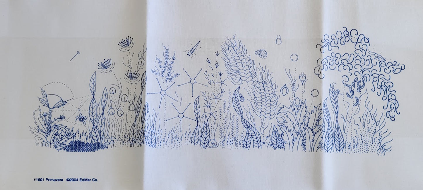 Primavera Brazilian embroidery pattern - Fabric only