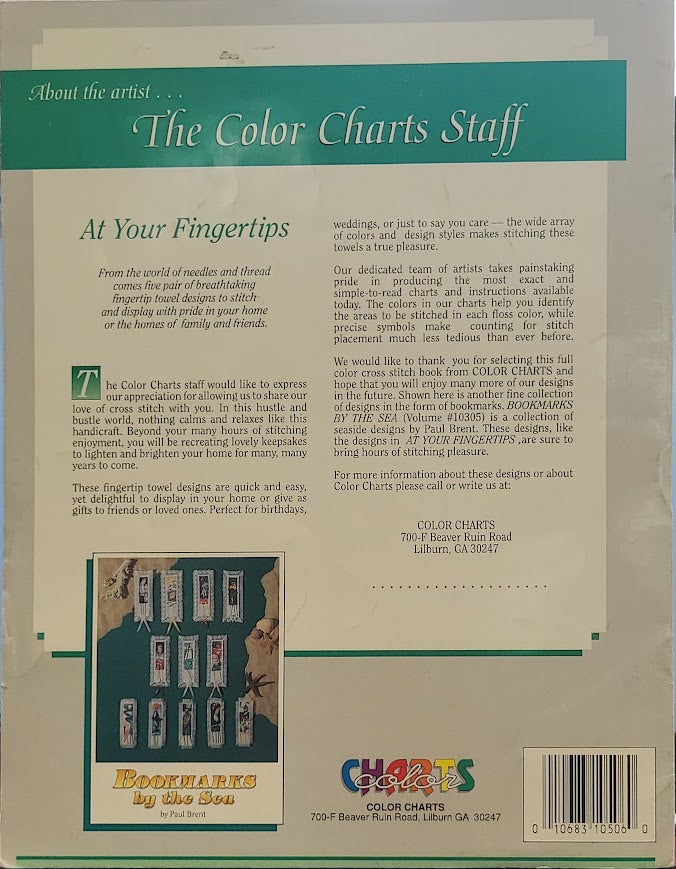 At Your Fingertips - counted cross stitch leaflet - consignment