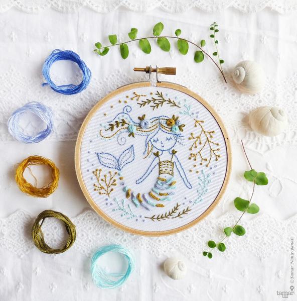 Mermaid Dreams embroidery kit