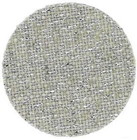 Raw Linen with metallic silver Belfast 32 ct linen
