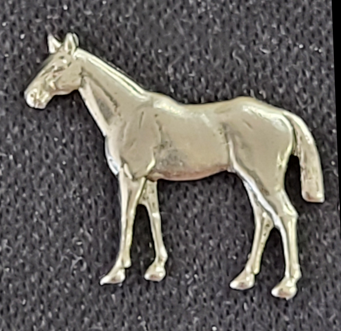 Left-facing Fancy Horse Charm - Antique Silver