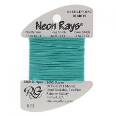 N116 Dark Seafoam - Neon Rays Ribbon
