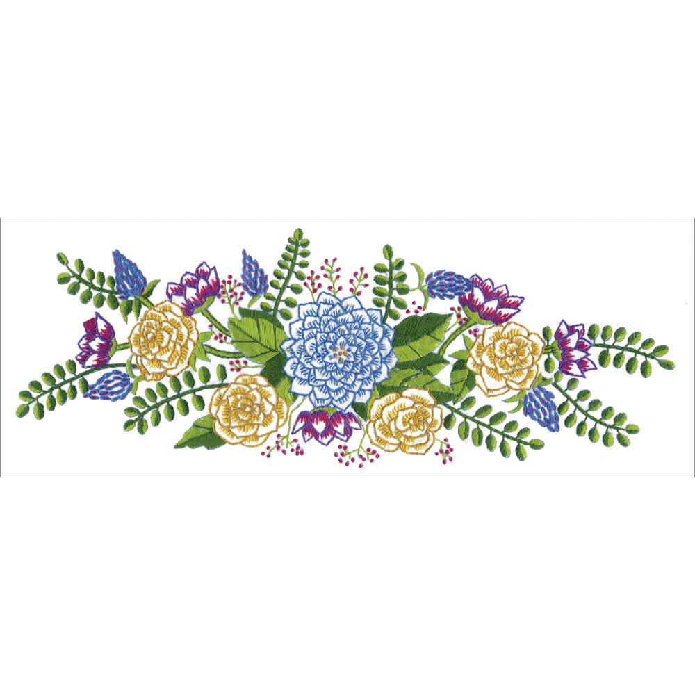 Floral Fantasy Embroidered Pillowcase