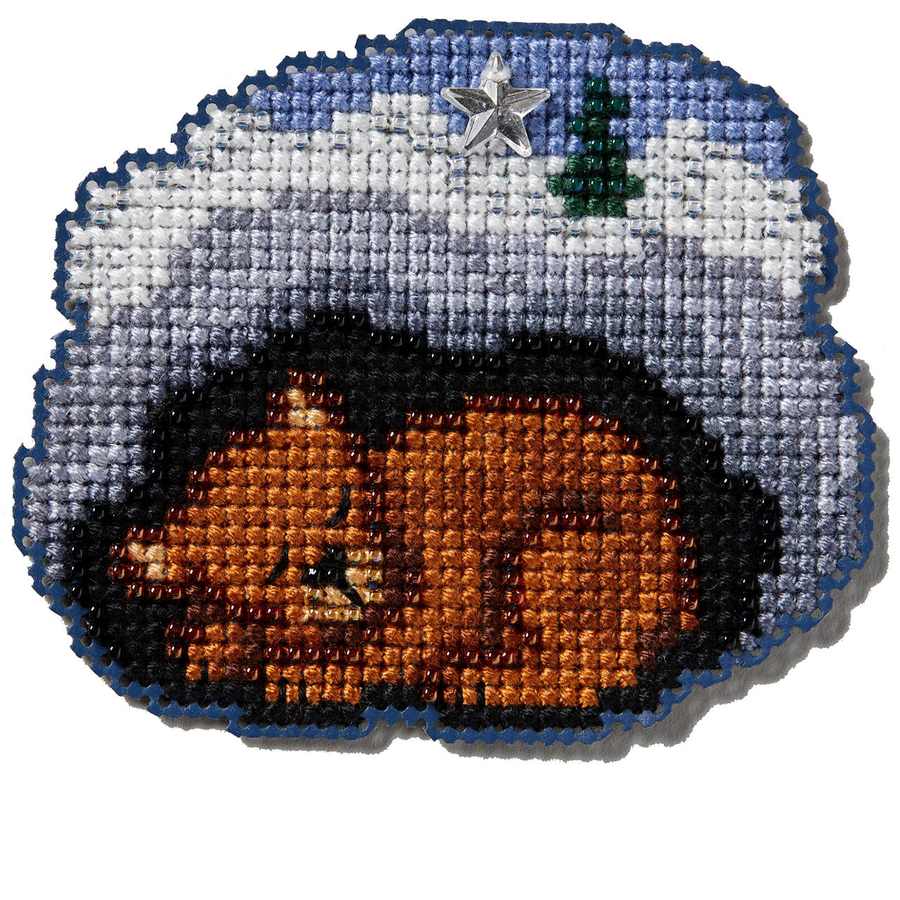 Winter Holiday - Hi-BEAR-nating counted cross stitch kit