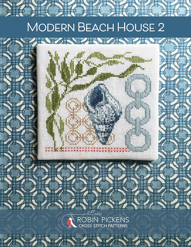 Modern Beach House 2 counted cross stitch design
