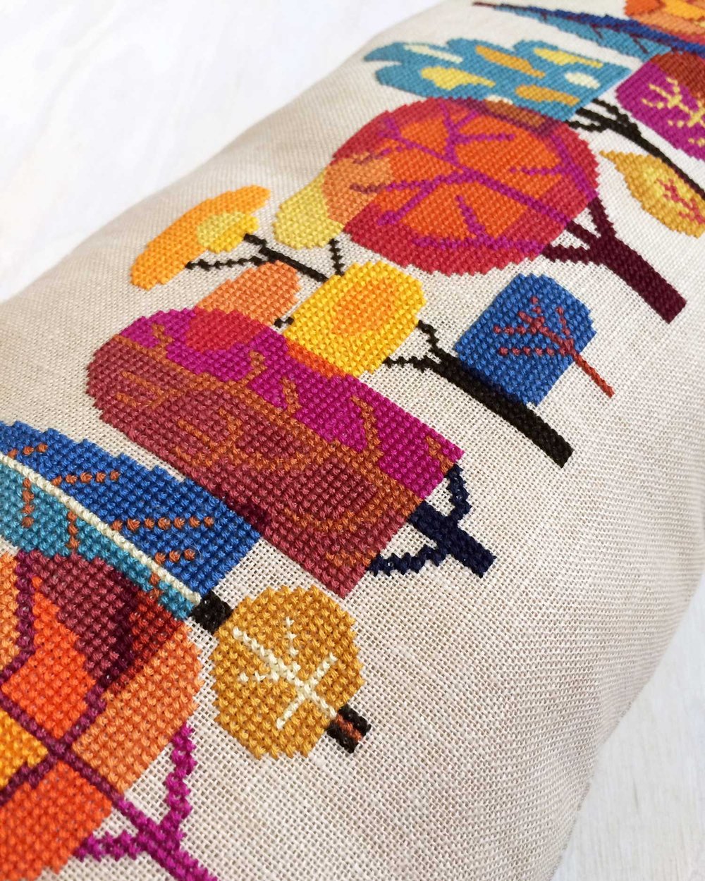 Forest counted cross stitch chart