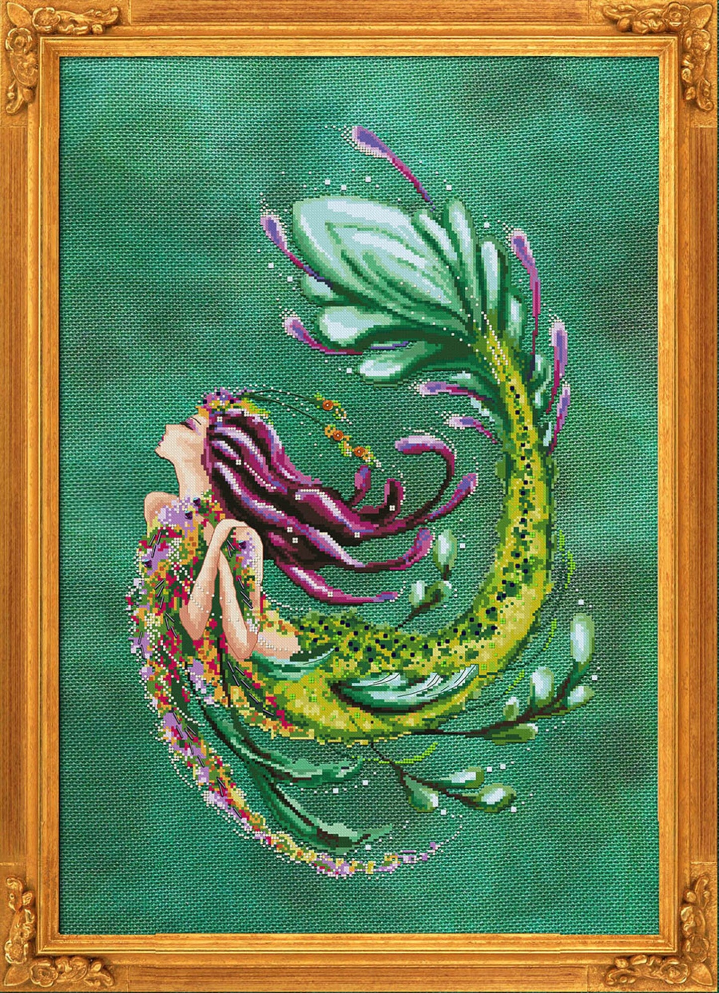 Enchantress of the Abyss counted cross stitch chart