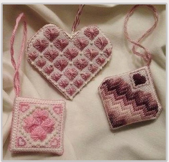 It's All About Hearts canvaswork chart