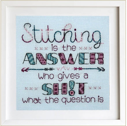 Stitching is the Answer counted cross stitch chart