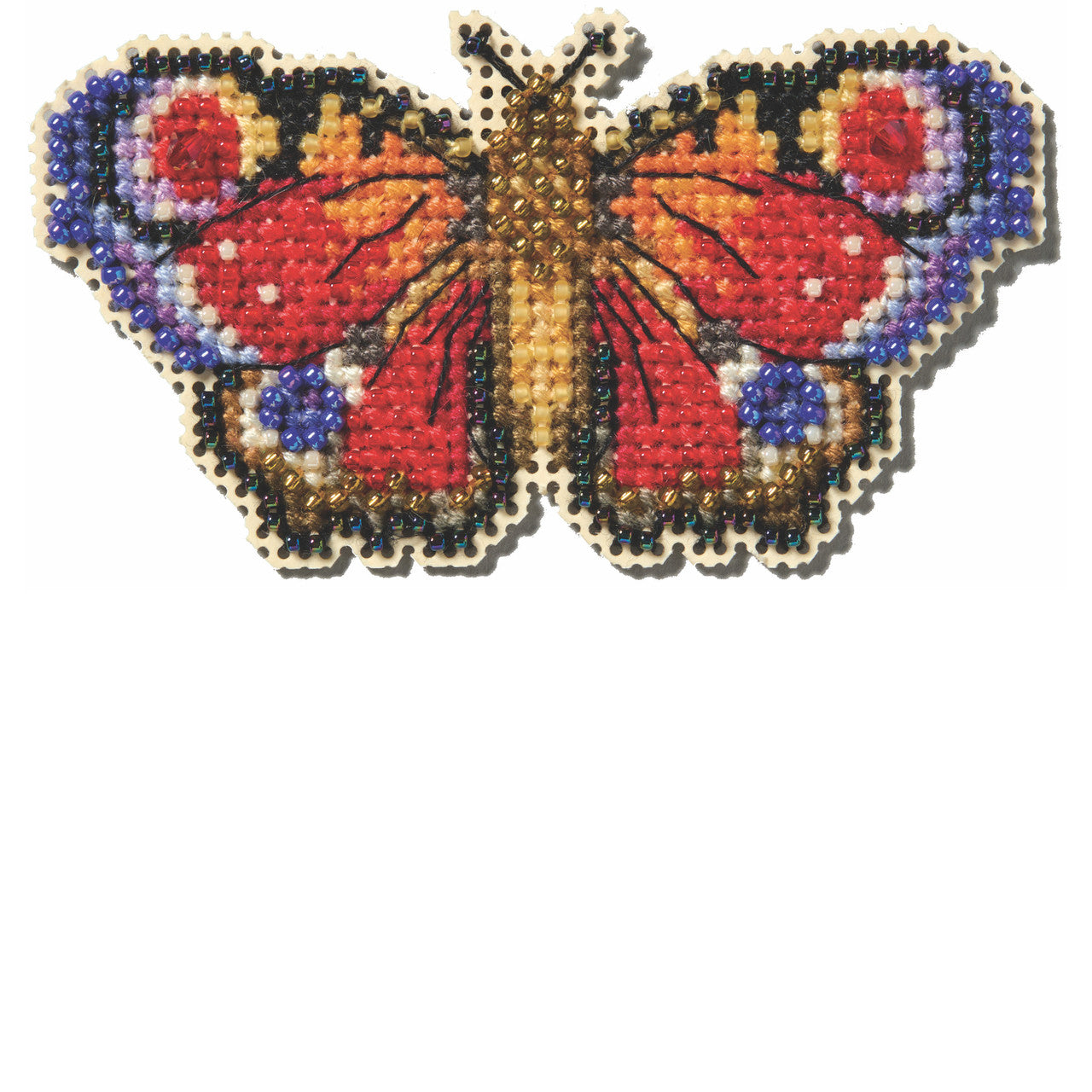 Spring Bouquet - Peacock Butterfly counted cross stitch kit