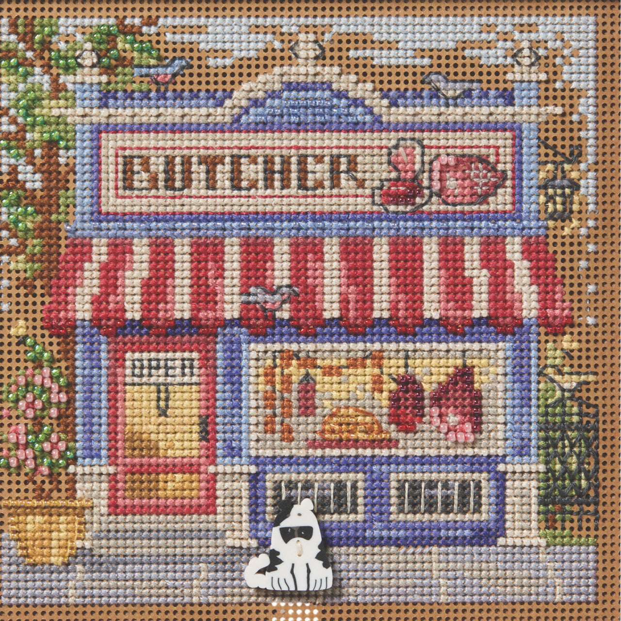 Buttons & Beads - Butcher Shop counted cross stitch kit