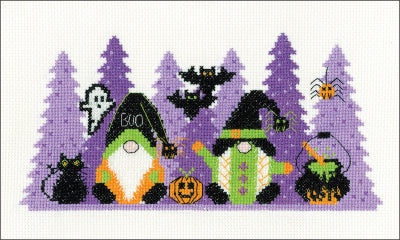 Halloween Hoots counted cross stitch design