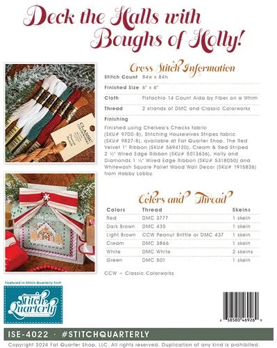 Tis the Season counted cross stitch chart