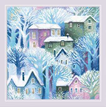 Panel / Cushion Town counted cross stitch kit
