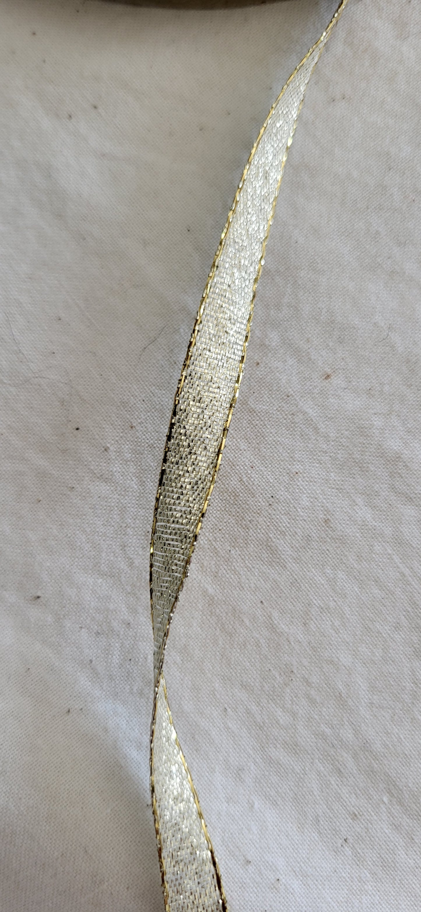 7mm Gold Wired Galena Ribbon