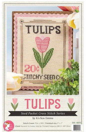 Seed Packet Series - Tulips counted cross stitch chart
