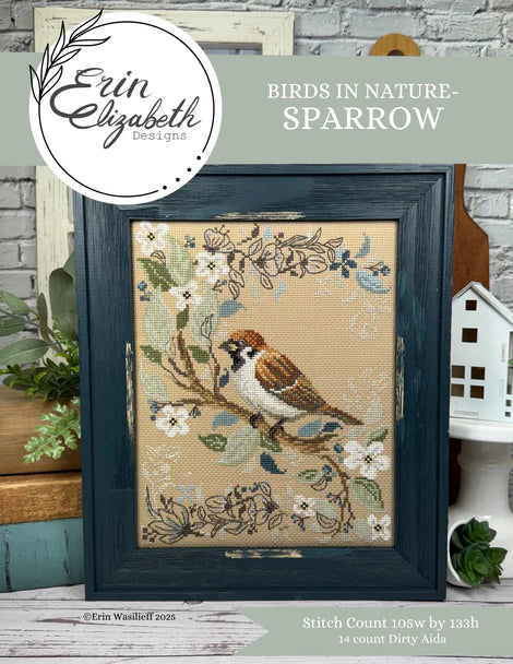 Birds in Nature - Sparrow Cross Stitch Chart