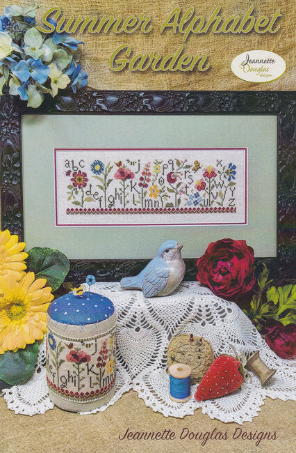 Summer Alphabet Garden counted cross stitch chart