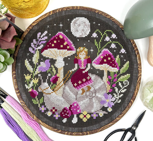 Snail Rider counted cross stitch chart