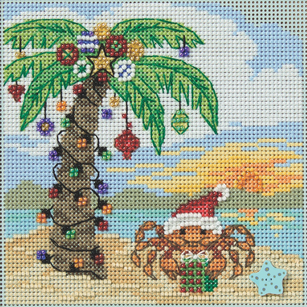 Buttons & Beads - Winter Sandy Claws counted cross stitch kit
