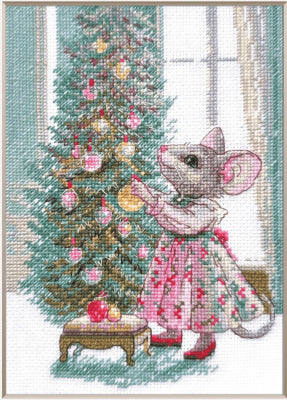Merry Mouse counted cross stitch kit