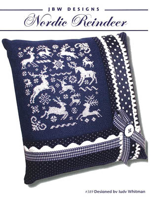 Nordic Reindeer counted cross stitch chart
