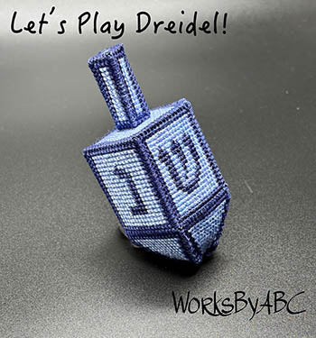 Let's Play Dreidel 3D counted cross stitch