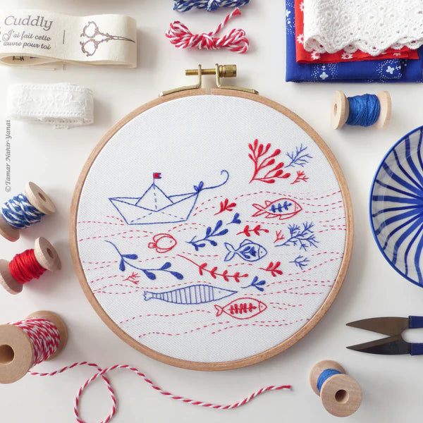 Sailing Upstream embroidery Kit