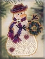 Snow Charmer Wreath counted cross stitch kit