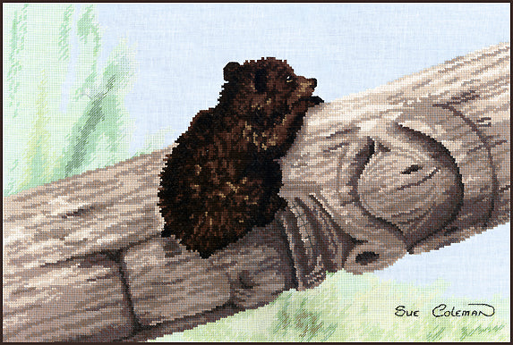 Bear Cub counted cross stitch chart