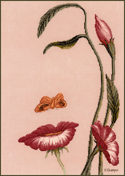 Mouth of the Flower counted cross stitch chart