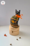 3D Halloween Cat counted cross stitch design