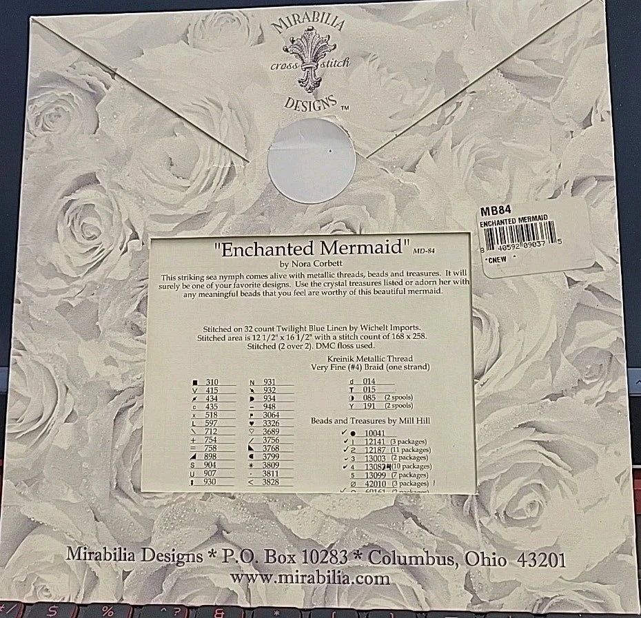 Enchanted Mermaid counted cross stitch design - consignment