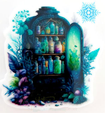 Apothecary Cabinet magnetic needle minder