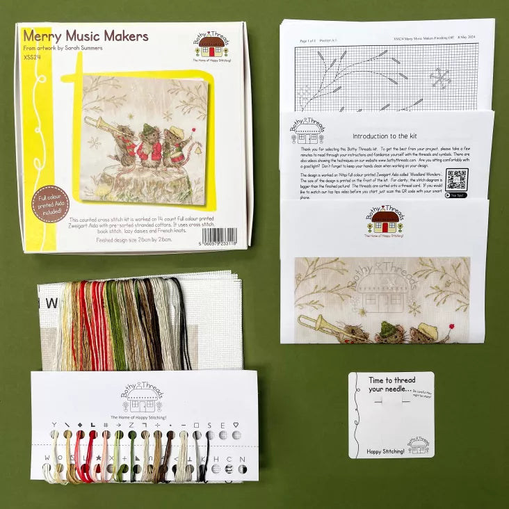 Merry Music Makers counted cross stitch kit