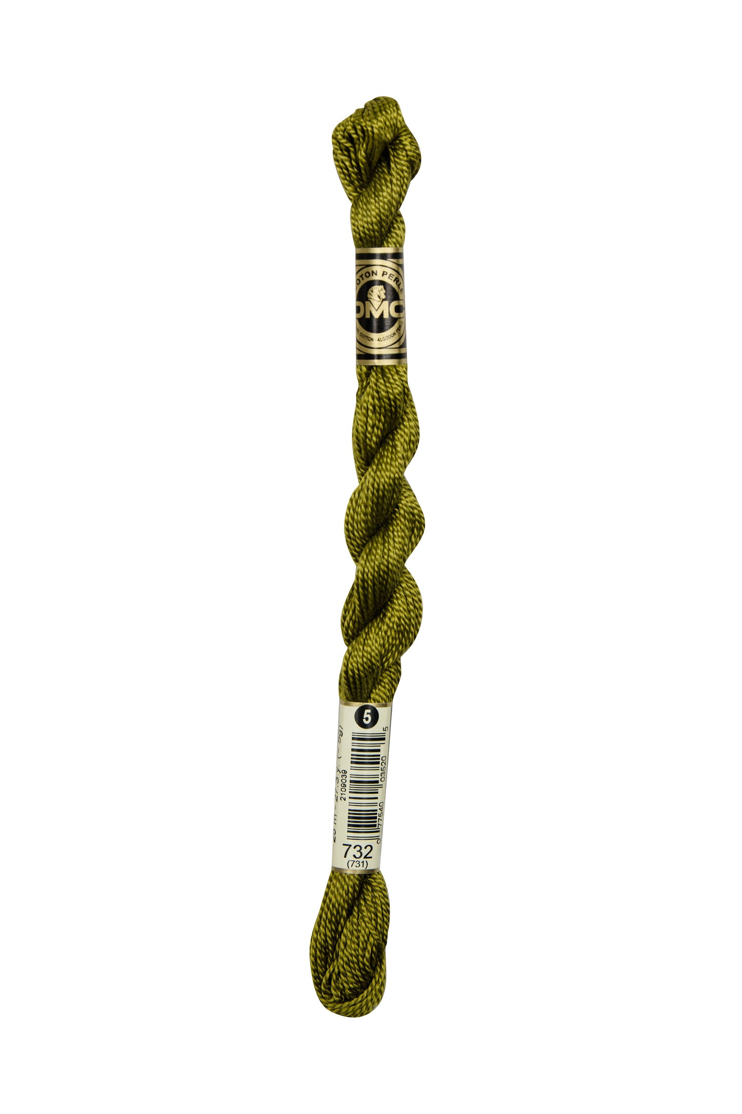 732 Olive Green – DMC #5 Perle Cotton Skein
