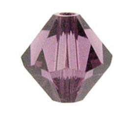 4mm Amethyst Bicone Bead
