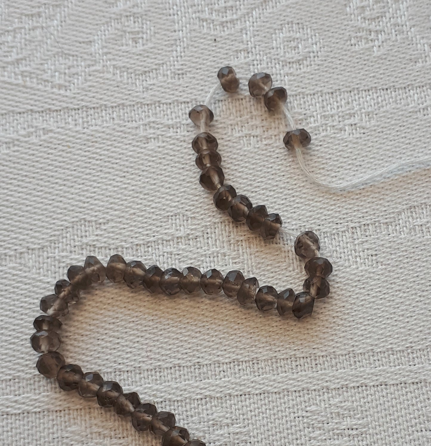 2mm Smoky Quartz beads