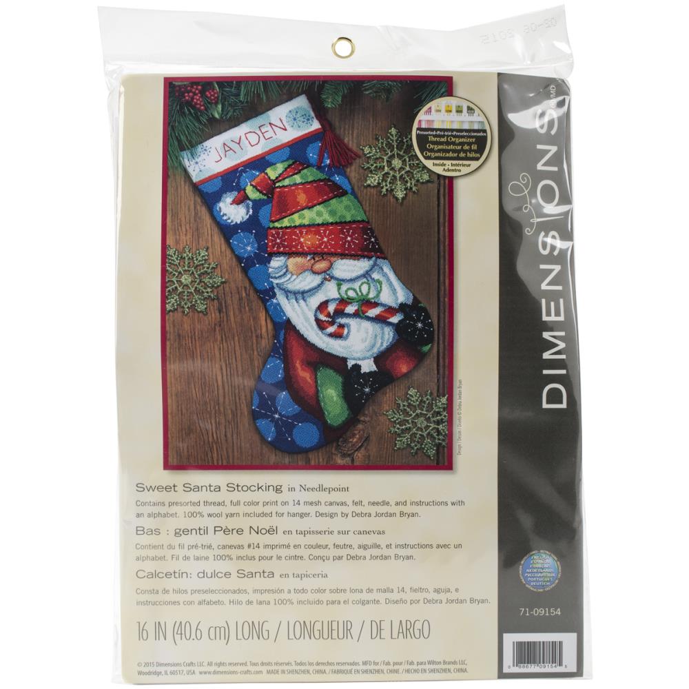 Debra JordanBryan Santa Claus Needlepoint Stocking Kit Christmas