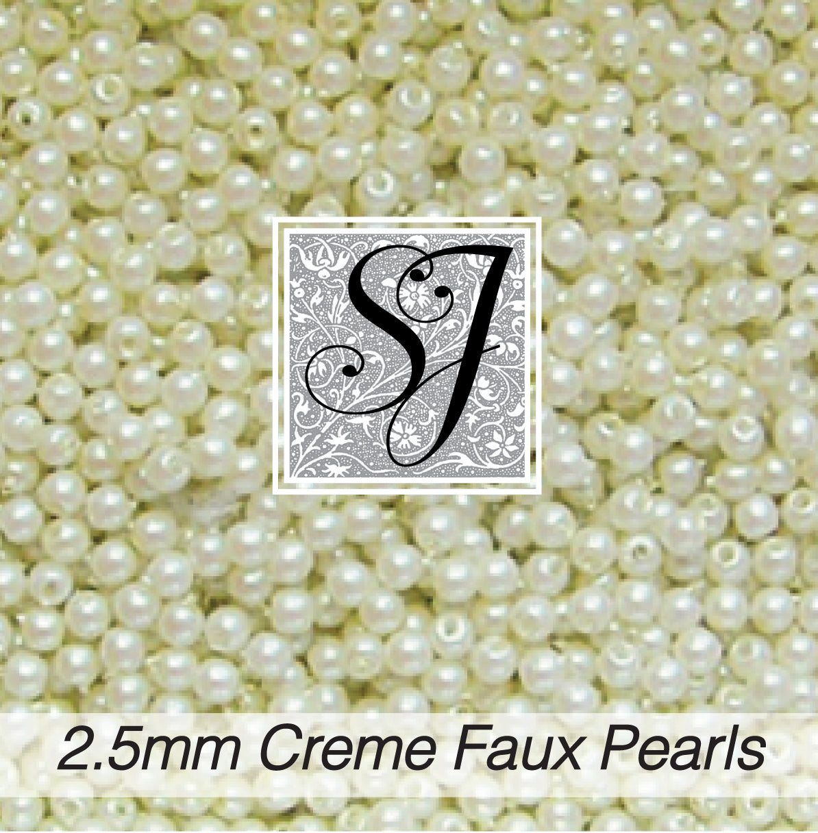 Crème 2.5mm Faux Pearls - SJ Designs