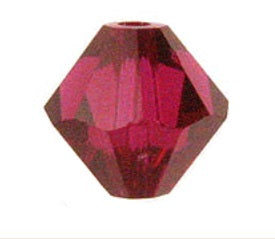 6mm Ruby Bicone Bead