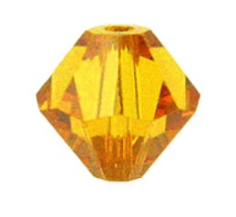 6mm Topaz Bicone Bead