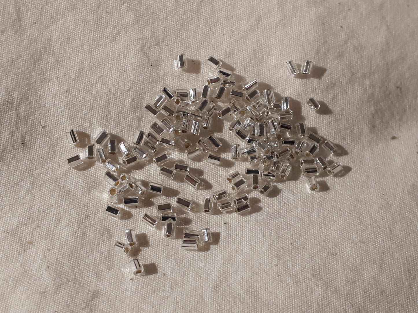 Silver Lined Crystal Size 1 Bugle Beads