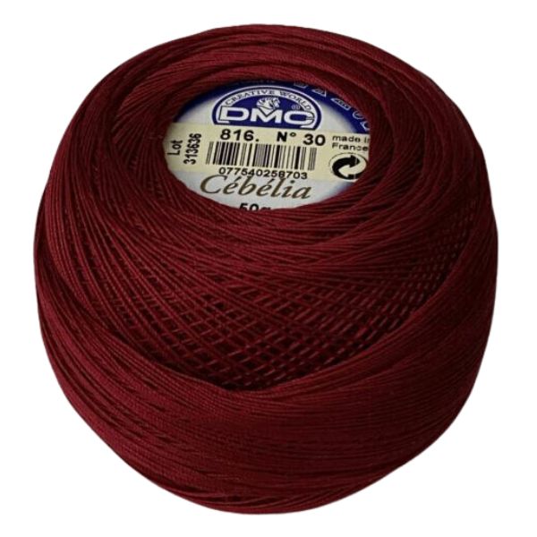 816 Garnet - #30 DMC Cebelia cotton thread