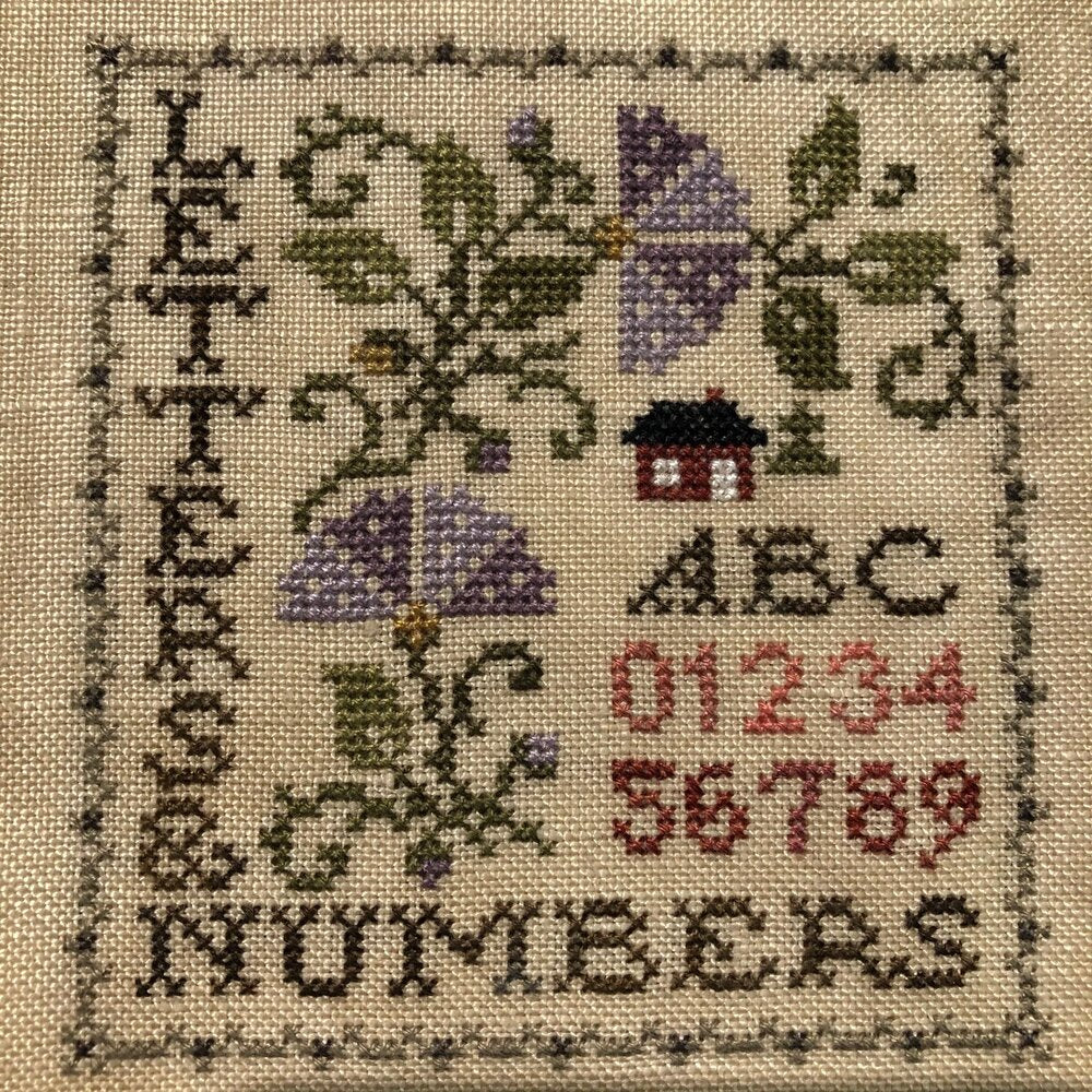 Letters & Numbers Sampler Chart - Sew Together #7