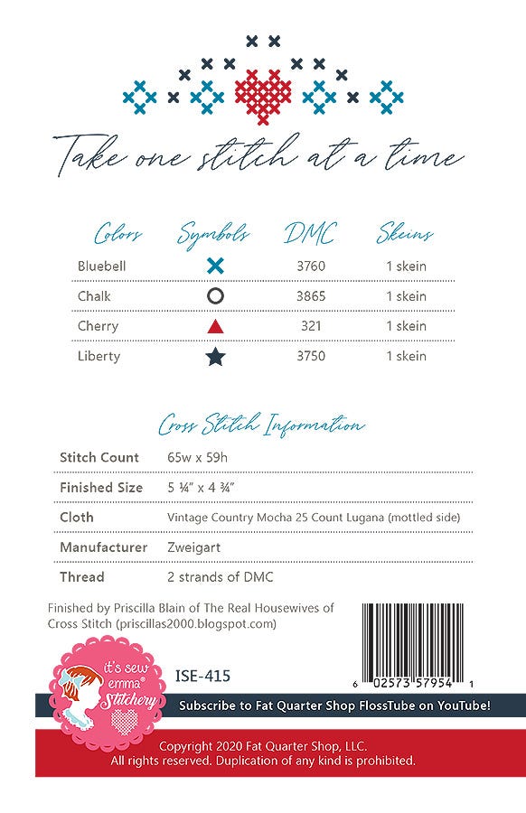 American Spirit counted cross stitch chart