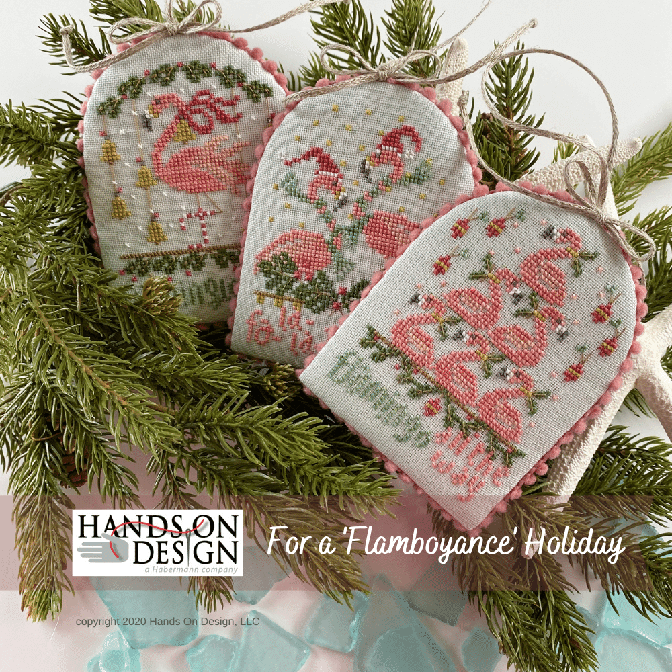 Flamingle Bells counted cross stitch chart