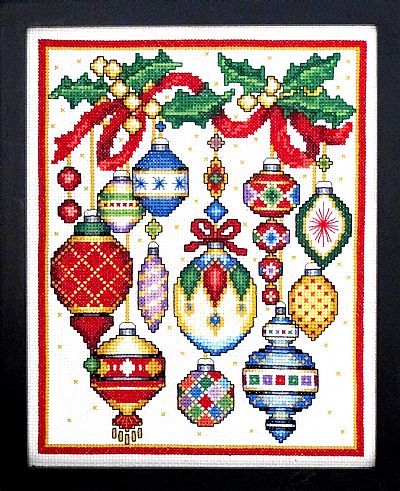 Christmas Ornaments counted cross stitch chart